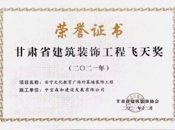 甘肅省建筑裝飾工程飛天獎